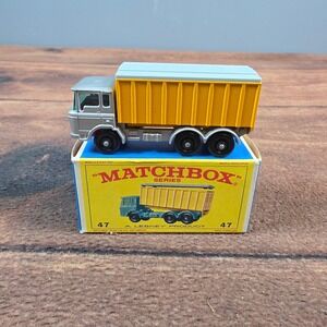 Matchbox D.A.F. Tipper Container Truck Kids OS Yellow Excellent No 47 Lesney box